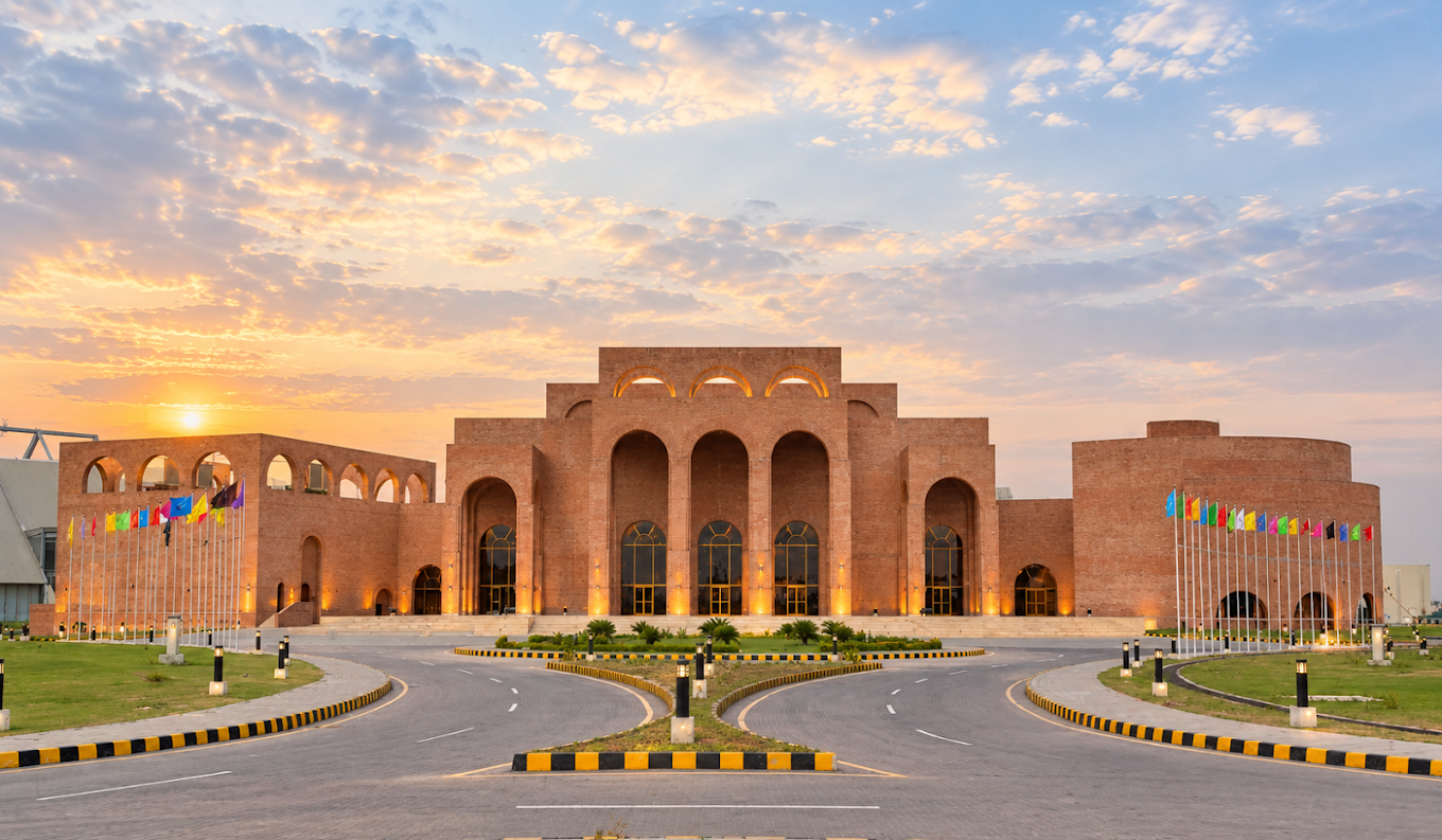 Hall A at Expo Centre Lahore shown in the event brochure